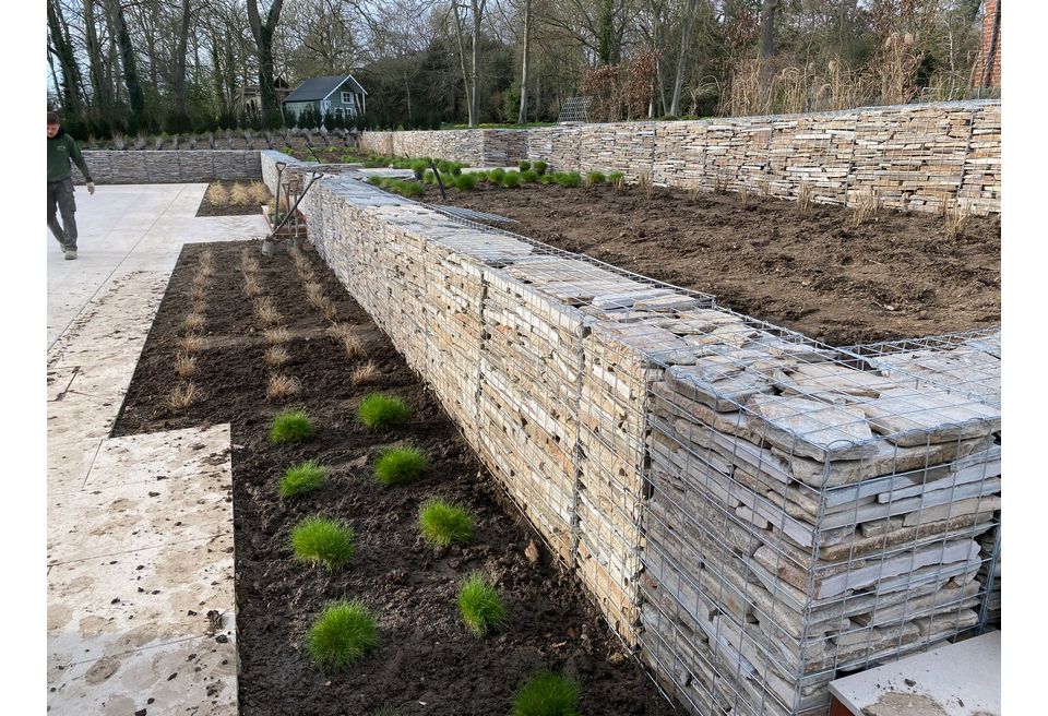 Terraced Pool Garden - Formal Planting Scheme Terraced Pool Garden - Formal Planting Scheme