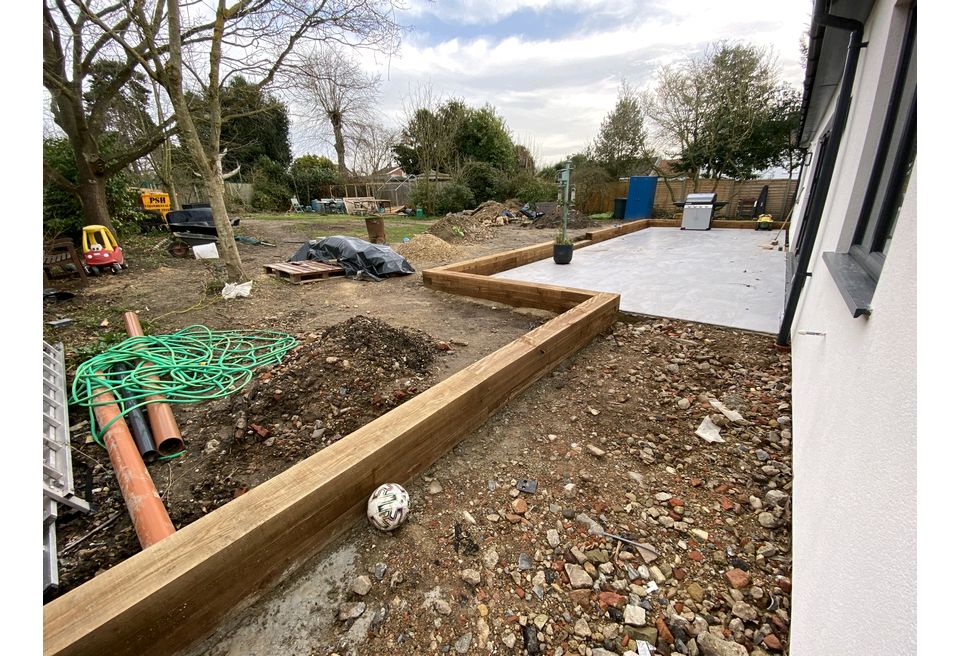 Garden Transformation - the new design incorporated existing trees and shrubs Garden Transformation - the new design incorporated existing trees and shrubs